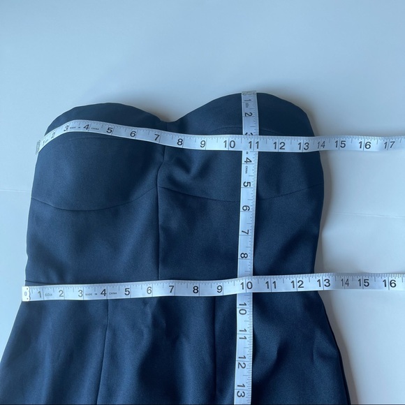 SHOWPO NAVY BLUE SWEETHEART NECKLINE DRESS W/ SLIT - Picture 11 of 15